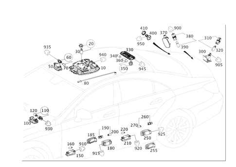 Interior Lamps, Plug Socket in Loading Compartment for 2017 Mercedes-Benz CLS63 AMG S #0