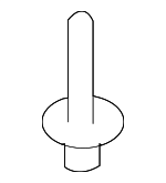 1416003130 - Body: Bumper Cover Rivet for Kia: K5, Niro, Niro EV, Optima, Sedona, Sorento, Spectra, Spectra5 Image