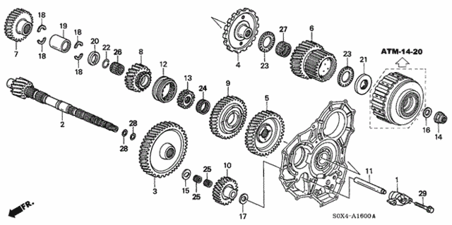 AT Countershaft (5AT) for 2004 Honda Odyssey #0