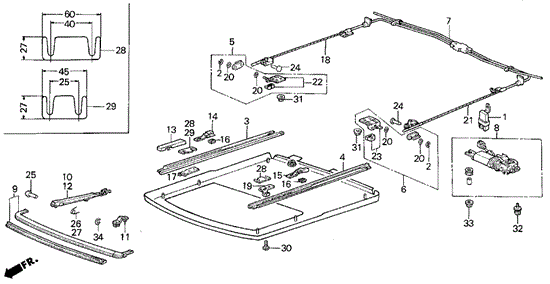 Sliding Roof (3) for 1990 Acura Legend #0