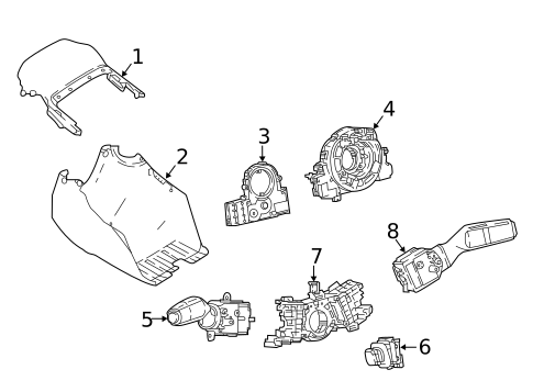 Shroud, Switches & Levers for 2022 Lexus LC500 #0