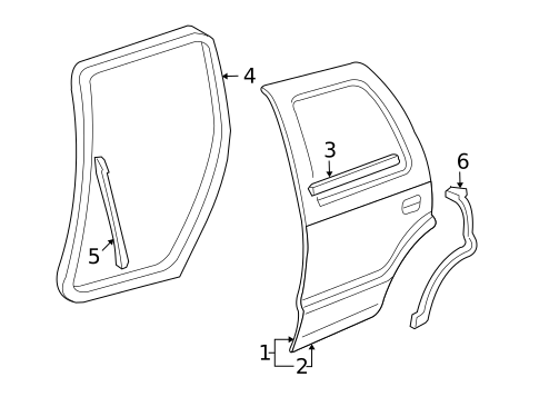 Door & Components for 2004 Buick Rainier #0
