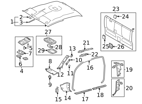 Interior Trim - Cab for 2006 Toyota Tacoma #0