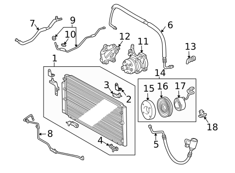 A/C Condenser & Evaporator for 2004 Toyota Tundra #0