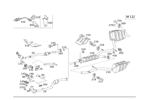 Exhaust System Used on Six-Cylinder Gasoline Vehicles for 2003 Mercedes-Benz E320 #0