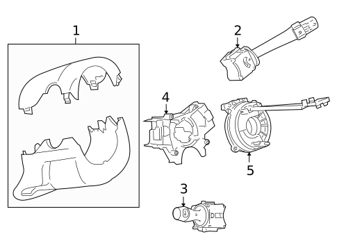 Shroud, Switches & Levers for 2005 Chevrolet Malibu #0
