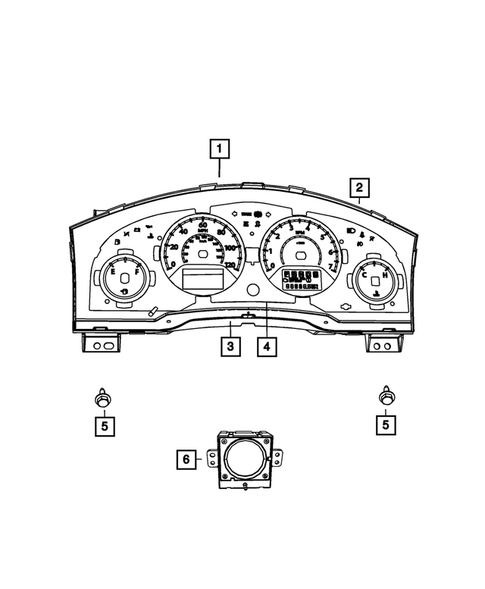 Instrument Panel Cluster for 2012 Ram C/V #0