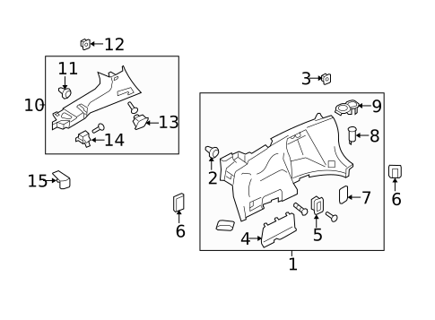 Interior Trim - Rear Body for 2013 Subaru Forester #1