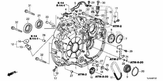 AT Torque Converter Case for 2019 Honda CR-V #0