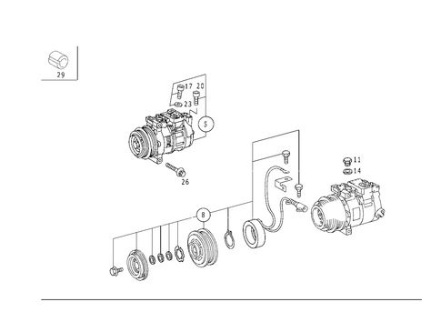 A/C Compressor for 2003 Mercedes-Benz CLK 430 #0