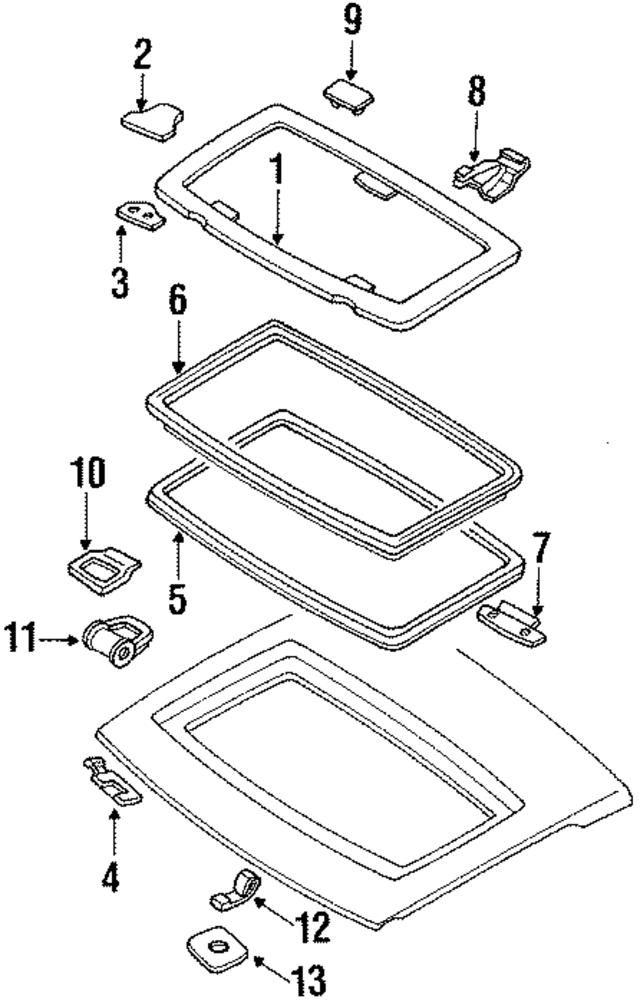 9134640F12 - : Weatherstrip for Nissan Image