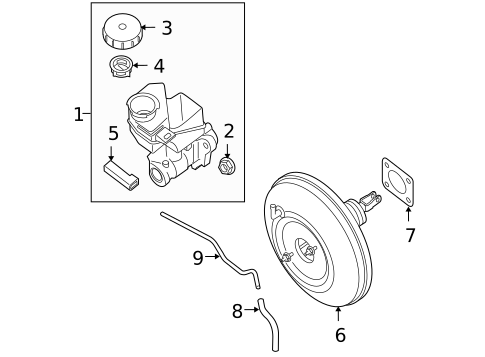 Master Cylinder - Components On Dash Panel for 2009 Nissan Altima #2