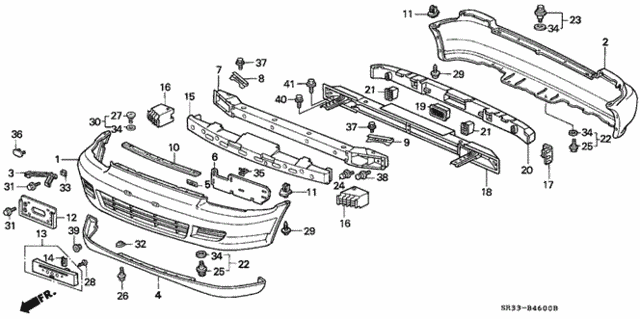 Bumper for 1995 Honda Civic #0