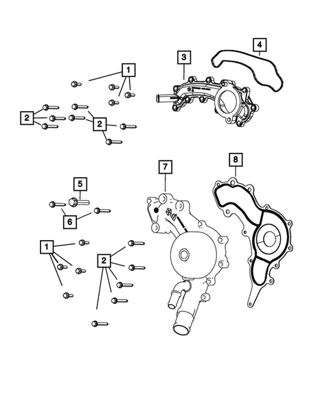 Water Pump and Related Parts for 2022 Dodge Durango #0