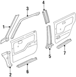 8944311796 - Body: Pillar Trim for Isuzu Image