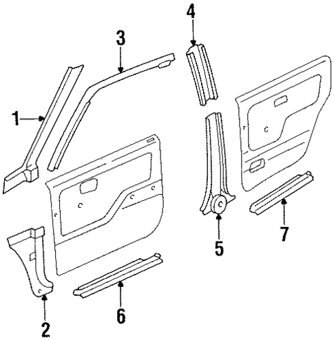 Interior Trim - Pillars for 1986 Isuzu I-Mark #0