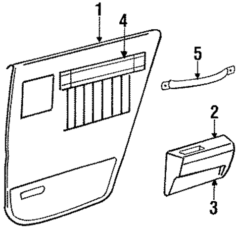 Interior Trim - Rear Door for 1988 Chrysler New Yorker #0