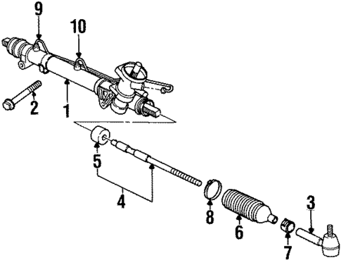 Steering Gear & Linkage for 1996 Saturn SL1 #0