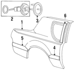 E7WY6627840A - Body: Outer Panel for Mercury: Cougar Image