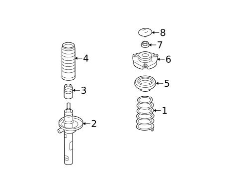 Struts & Components for 2010 Volkswagen Jetta #0