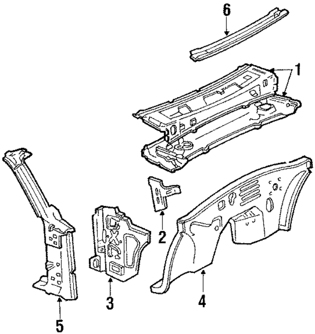 E4DZ5402010A - Body: Cowl Top Panel for Ford: LTD | Mercury: Marquis Image