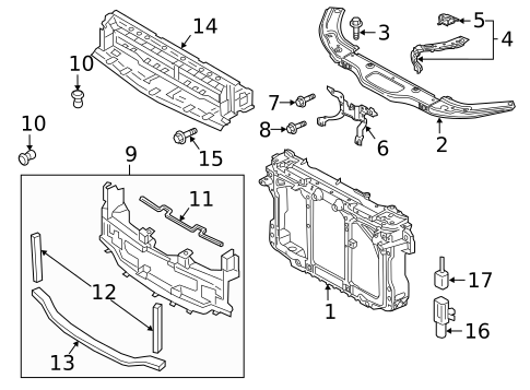 Radiator Support for 2018 Mazda 6 #0