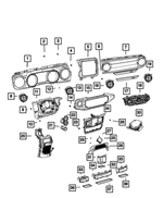 6AB19SD5AA - Interior Trim: Instrument Panel Bezel for Mopar Image
