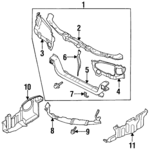 MB907592 - : Lower Tie Bar for Mitsubishi: Galant Image