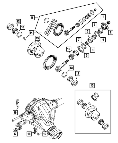 Front Axle Differential for 2007 Jeep Wrangler #1