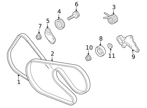 Belts & Pulleys for 2001 Dodge Intrepid #0