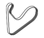 252122M000 - : Serpentine Belt for Hyundai: Accent, Elantra, Kona, Sonata, Venue Image
