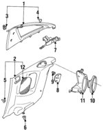 MB692964 - Body: Quarter Trim Panel for Dodge: Stealth Image