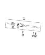 V8145053AA - Front Axle; Dana 216 MM; Differential and Drive Line: U-joint Kit for Mopar Image
