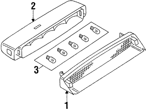 High Mounted Stop Lamp for 1999 Volkswagen Jetta #1