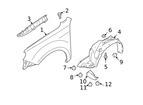 Fender & Components for 2010 Subaru Forester #0