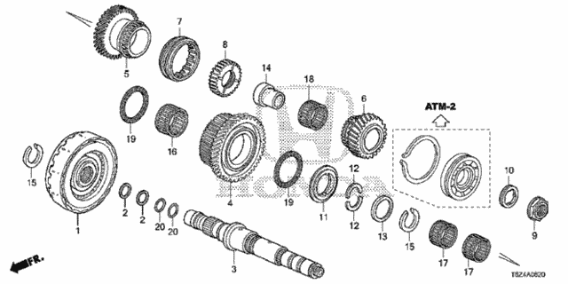 AT Third Shaft - Clutch (4th) (6AT) for 2019 Honda Ridgeline #0