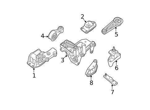 Engine & Trans Mounting for 2010 Nissan Sentra #0