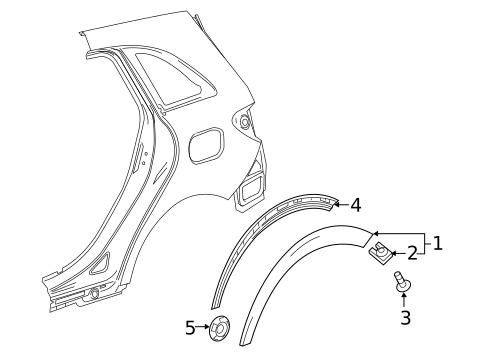 Exterior Trim - Quarter Panel for 2015 Mercedes-Benz B Electric Drive #0