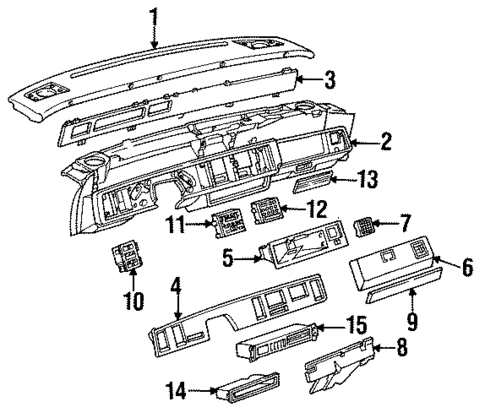 Instrument Panel for 1988 Buick Regal #0