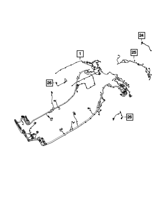 68321539AD - : Rear Fascia Wiring for Mopar Image