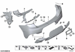 51128089912 - : Bumper Trim Panel, Rear Bottom Primed for BMW Image