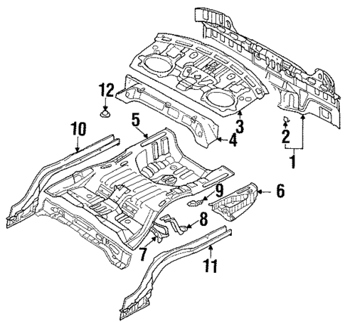 Rear Body for 2000 Chrysler Sebring #0