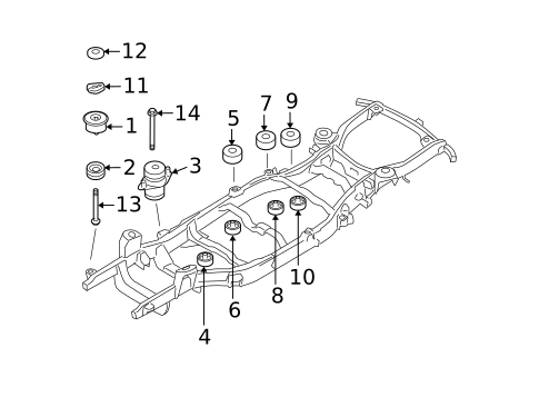 Frame Components for 2005 Mercury Mountaineer #0
