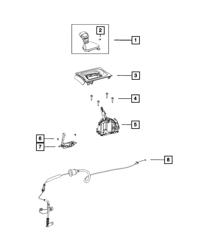 5VF52AAAAB - : Gear Shift Indicator Bezel for Mopar Image
