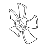 19020P8FA01 - Cooling System: Fan Blade for Honda: Odyssey, Pilot Image