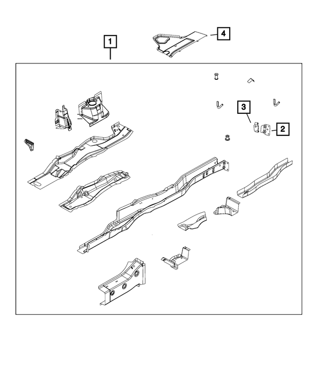 5178529AA - Frame, Bumper and Fascia: Rear Bumper Bracket, Left for Mopar Image