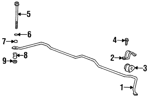 Stabilizer Bar & Components for 1999 Hyundai Accent #0