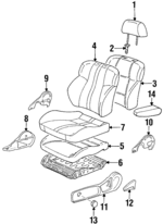 710732G580C0 - : Seat Back Cover for Toyota: Celica Image