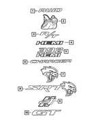 68472665AA - : Hellcat Nameplate, Left for Mopar Image