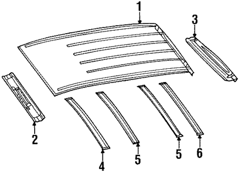 Roof & Components for 2000 Chrysler Grand Voyager #0